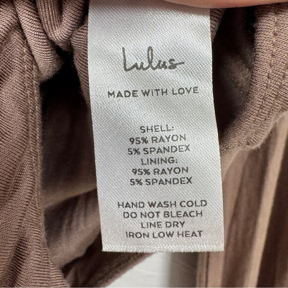 Lulus Brown V Neck Long Sleeve Bodysuit Womens M Casual Blouse Puff Sleeve Top - Picture 3 of 9